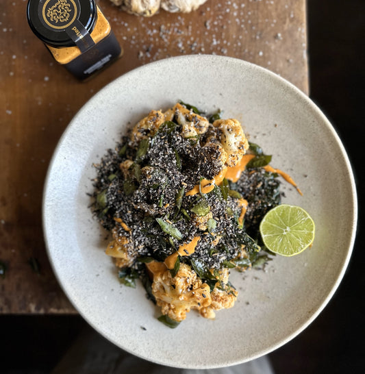 Tandoori Tikka Cauliflower, Curry Leaf & Puffed-Rice Salad